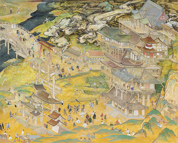 YAMAGUCHI Akira, Visiting Miyama Temple 1994, Oil on canvas