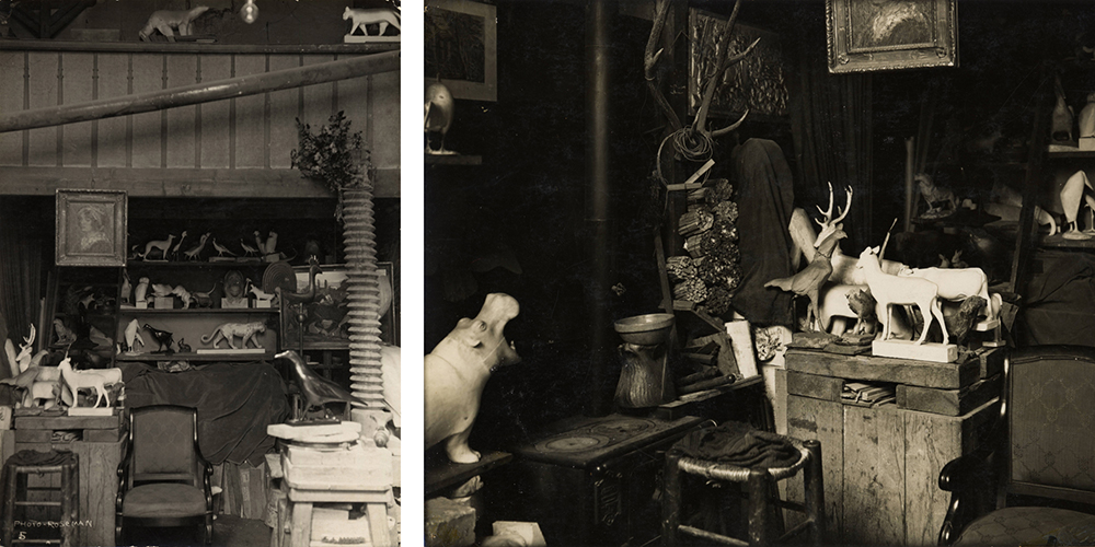 Photograph of Pompon's studio (3, rue Campagne-Première, Paris), 1933