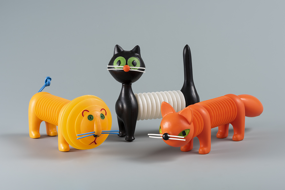 (from left) Libuše Niklová, Fatra, Accordion Lion, 1964; Accordion Cat, 1963; Accordion Fox, 1964; private collection